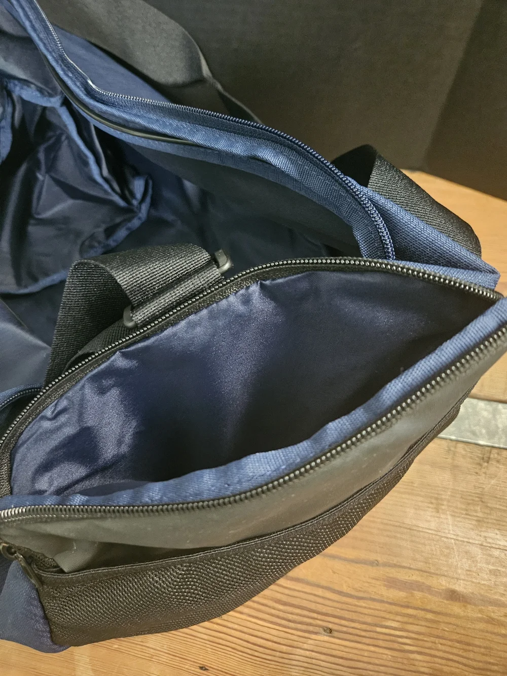 Nike Men’s Navy Duffel Bag with White Swoosh